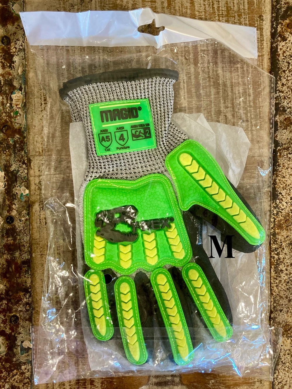 1 Pair Magid Medium T-REX HPPE Construction Impact Gloves ANSI Level A5 New